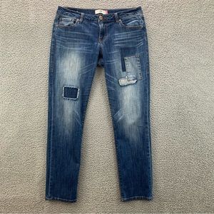 CAbi 5308 Slim Boyfriend Patchwork Blue Women's Jeans   -   Size:  8
